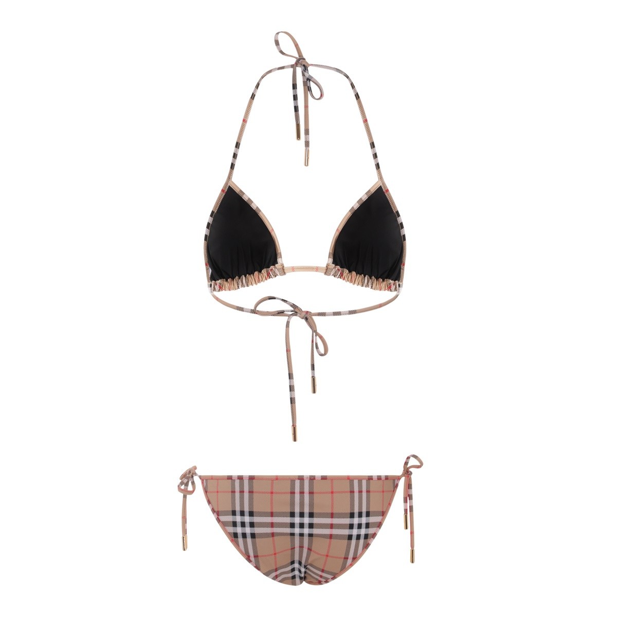 ARCHIVE BEIGE IP CHECK BIKINI BEACHWEAR