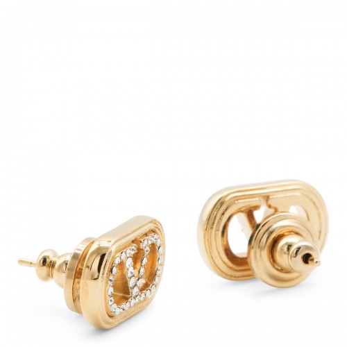 GOLD AND CRYSTAL EARRINGS