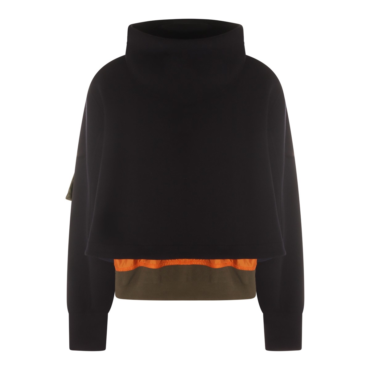 NAVY AND KHAKI COTTON CASUAL JACKET