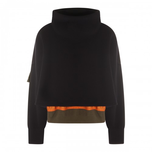 NAVY AND KHAKI COTTON CASUAL JACKET