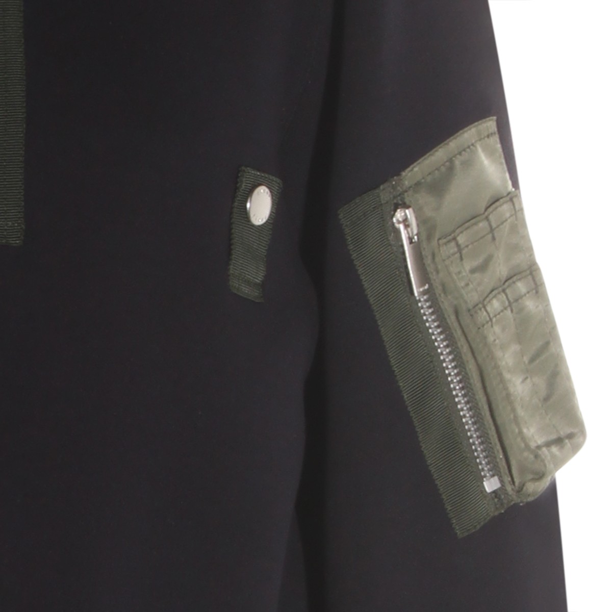 NAVY AND KHAKI COTTON CASUAL JACKET