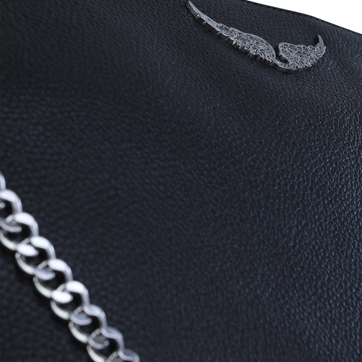 BLACK JIM GRAINED LEATHER SHOULDER BAG