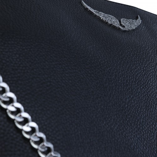 BLACK JIM GRAINED LEATHER SHOULDER BAG