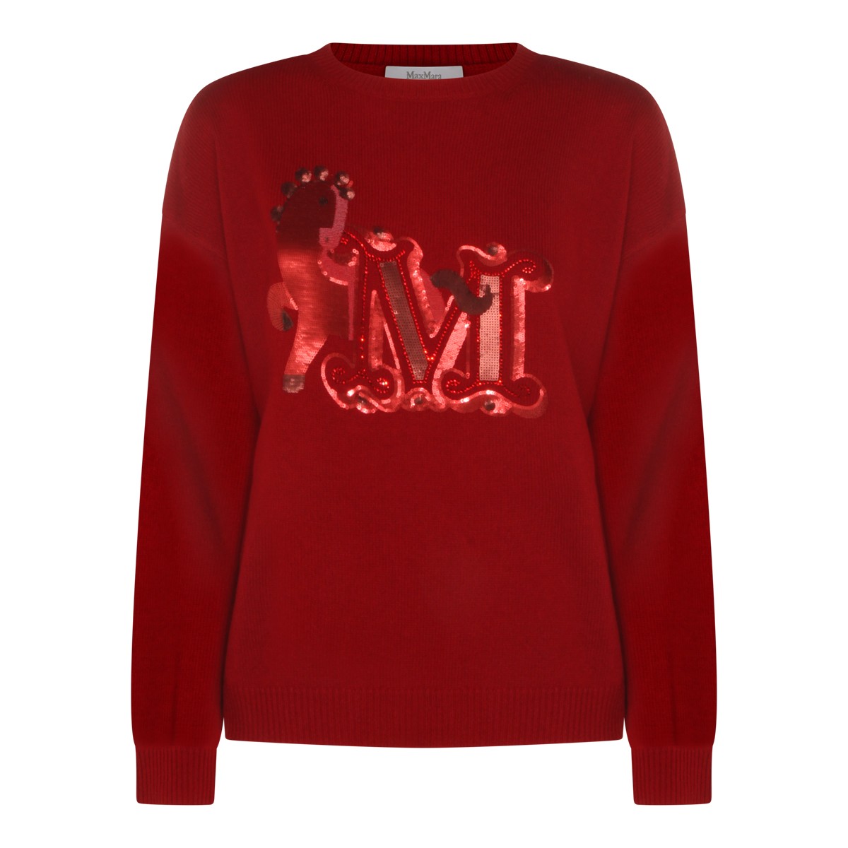 RED WOOL AND CASHMERE BLEND TERRA...