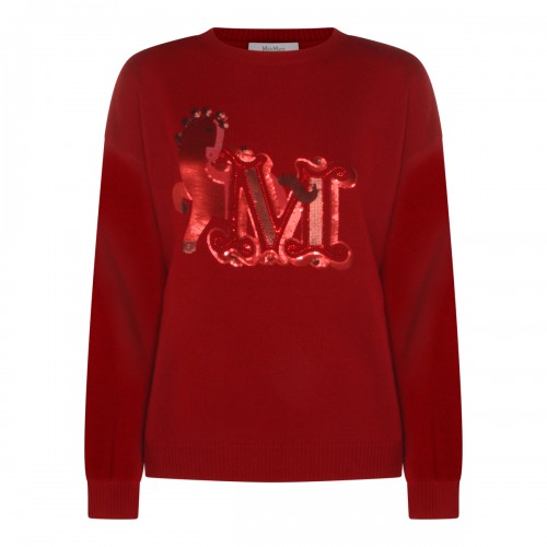 RED WOOL AND CASHMERE BLEND TERRA SWEATER