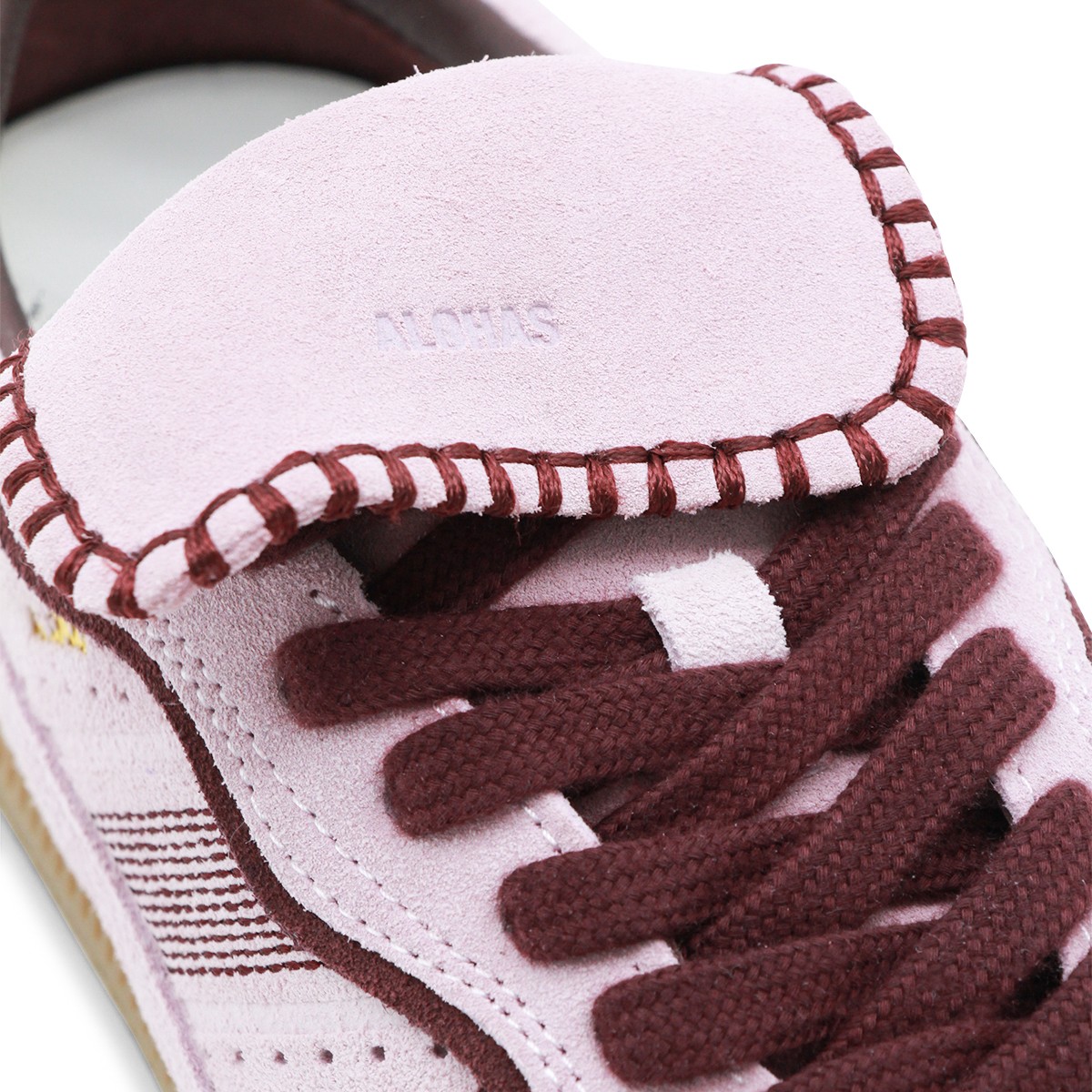 SUEDE PINK BURGUNDY LEATHER SNEAKERS