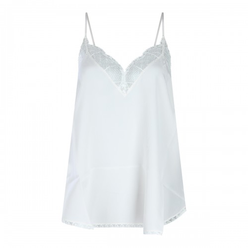 WHITE SILK TOP