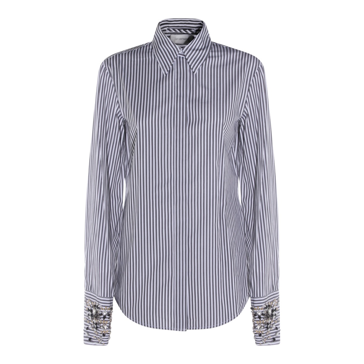 BLACK AND WHITE COTTON SHIRT