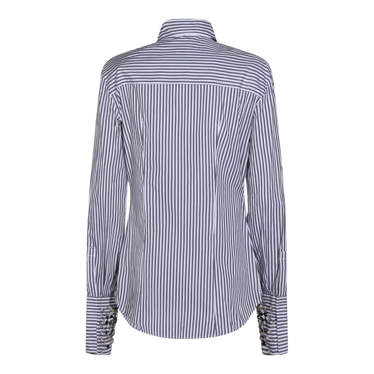 BLACK AND WHITE COTTON SHIRT