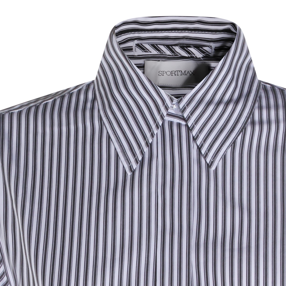 BLACK AND WHITE COTTON SHIRT