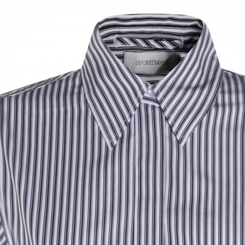 BLACK AND WHITE COTTON SHIRT