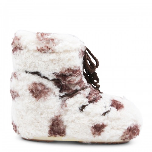 BEIGE ICON LOW CURLY BOOTS