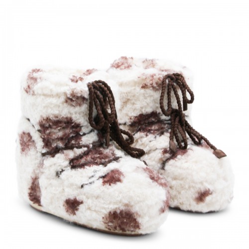 BEIGE ICON LOW CURLY BOOTS