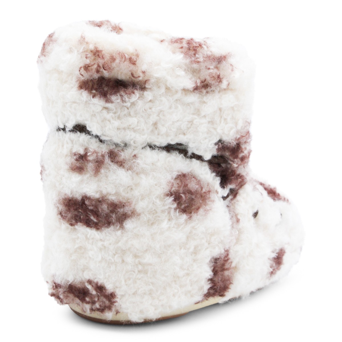 BEIGE ICON LOW CURLY BOOTS