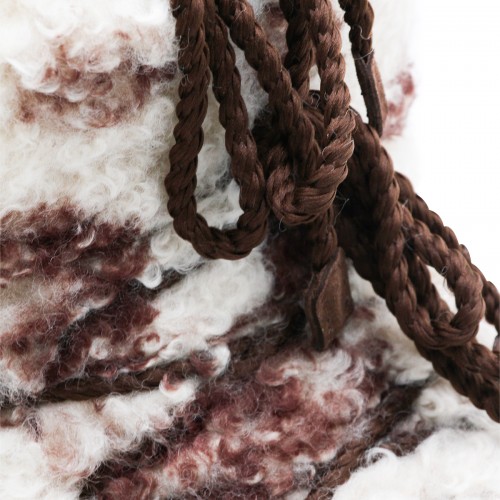 BEIGE ICON LOW CURLY BOOTS