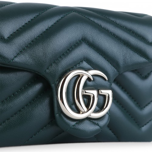 GREEN LEATHER MINI MARMONT BAG