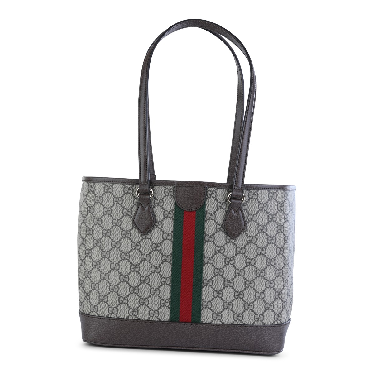 BEIGE OPHIDIA MEDIUM TOTE BAG