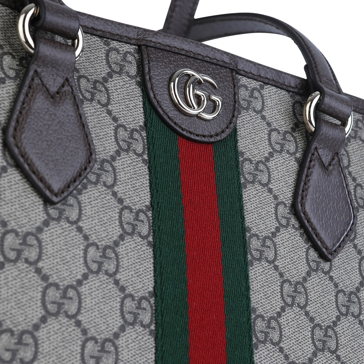 BEIGE OPHIDIA MEDIUM TOTE BAG