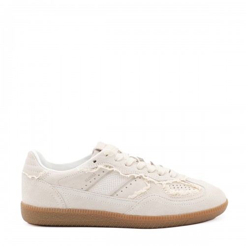 CREAM LEATHER SNEAKERS