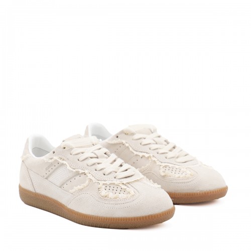 CREAM LEATHER SNEAKERS