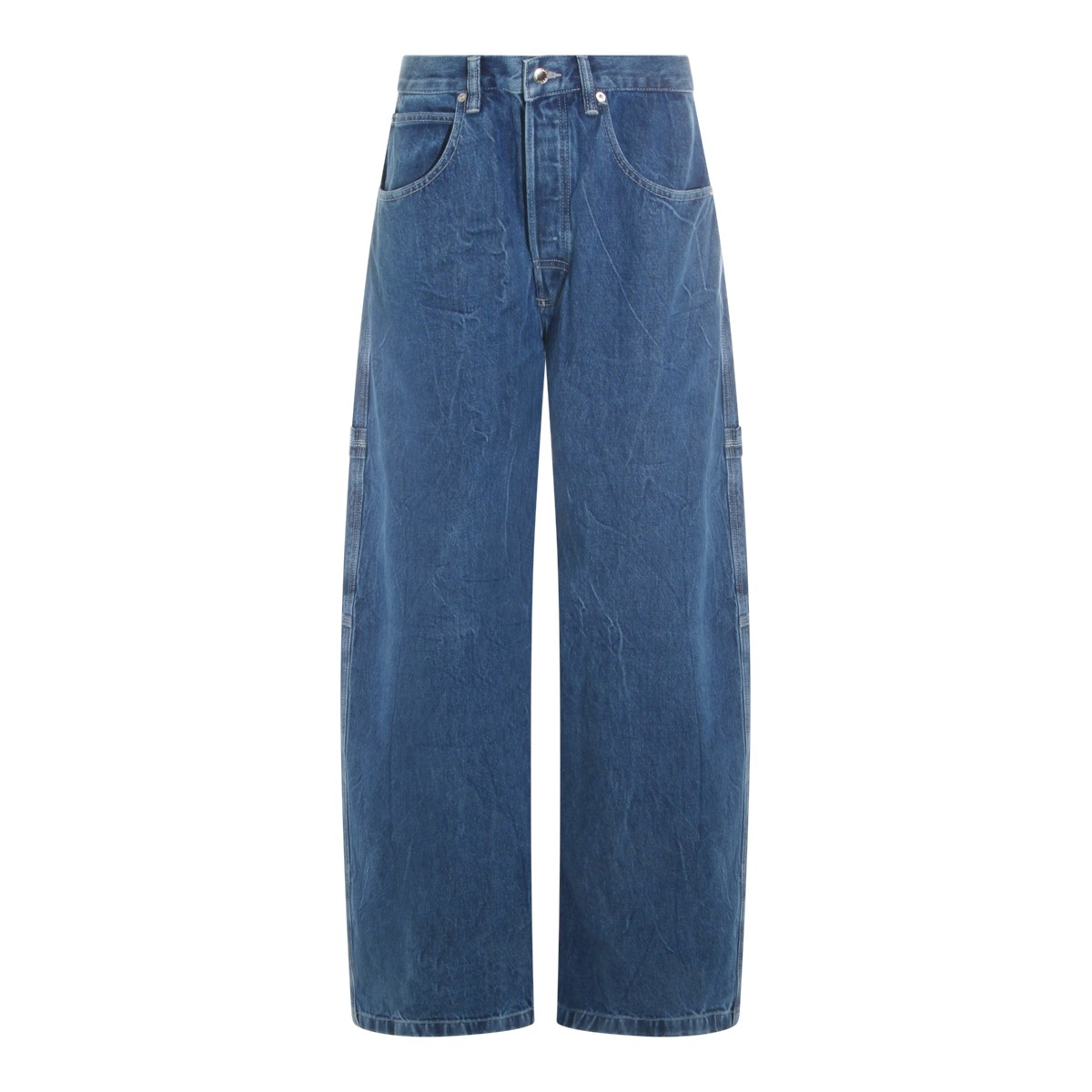 DEEP BLUE DENIM BALLOON JEANS