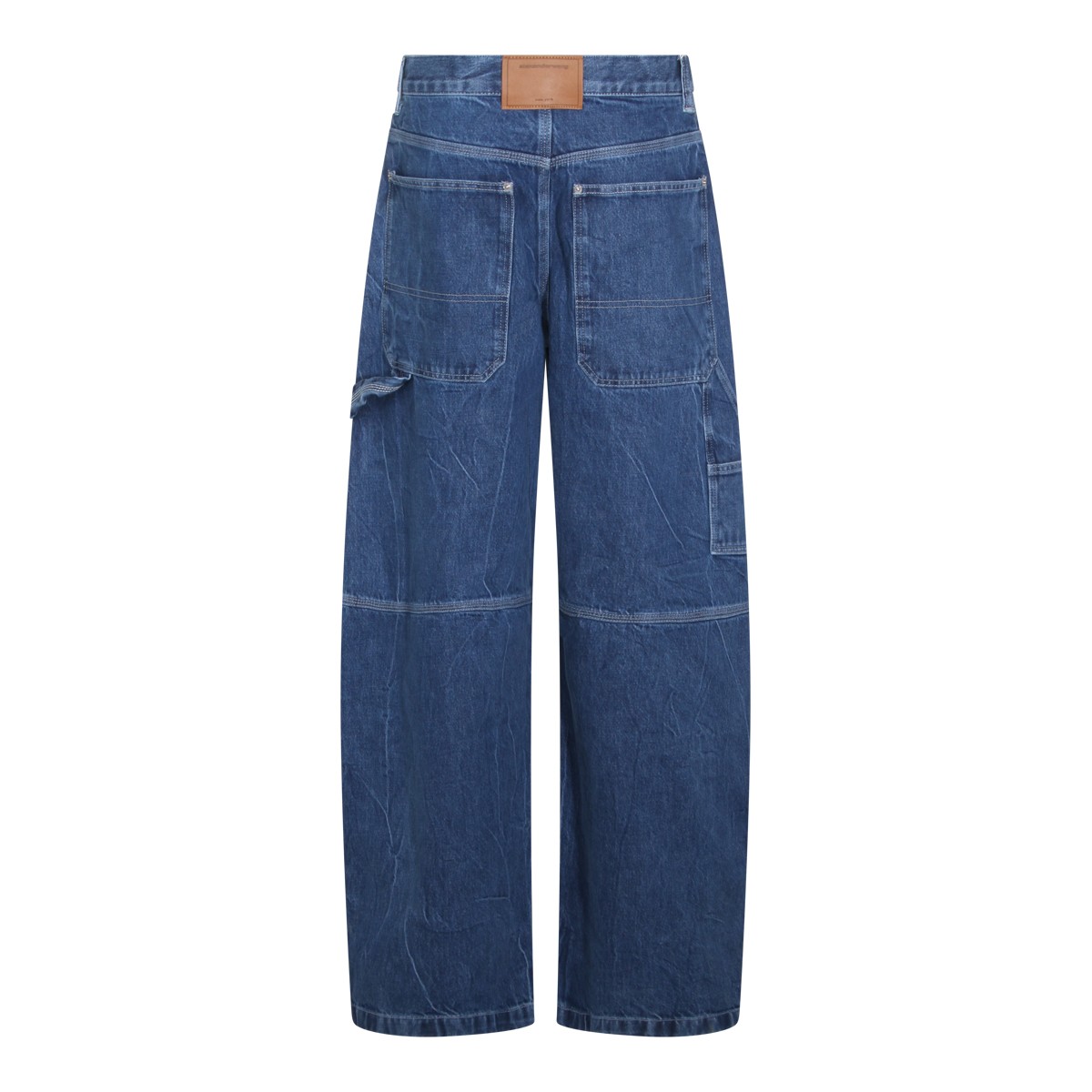 DEEP BLUE DENIM BALLOON JEANS