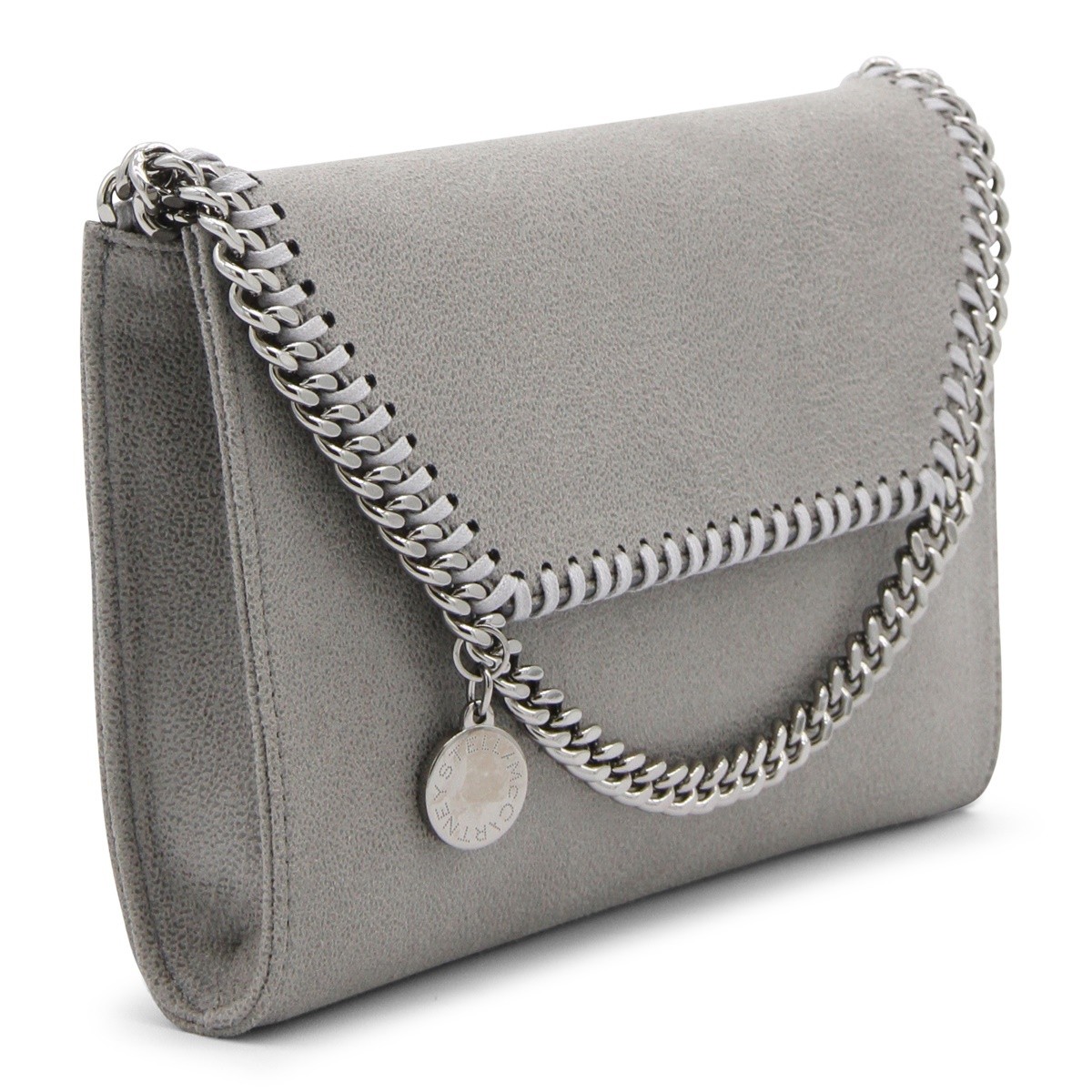 LIGHT GREY FALABELLA MINI SHOULDER BAG