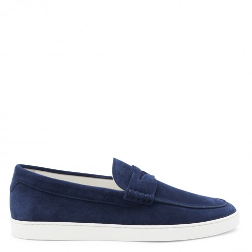 NAVY SUEDE LOAFERS