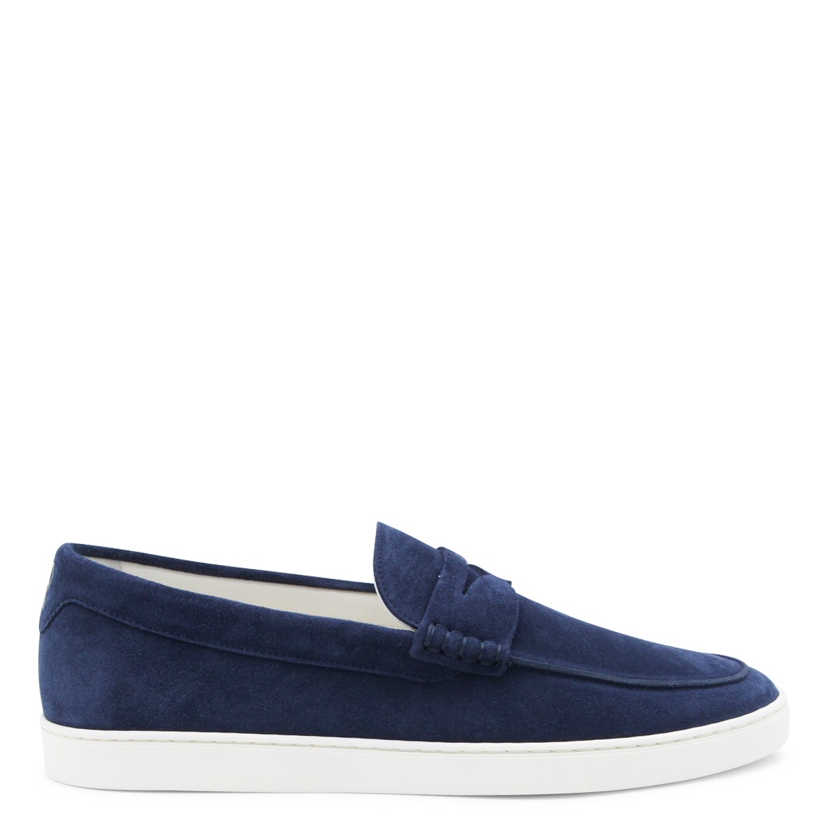 NAVY SUEDE LOAFERS