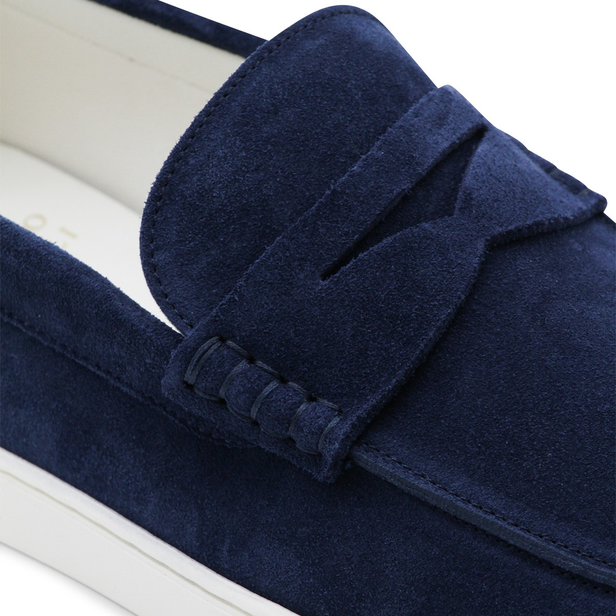 NAVY SUEDE LOAFERS