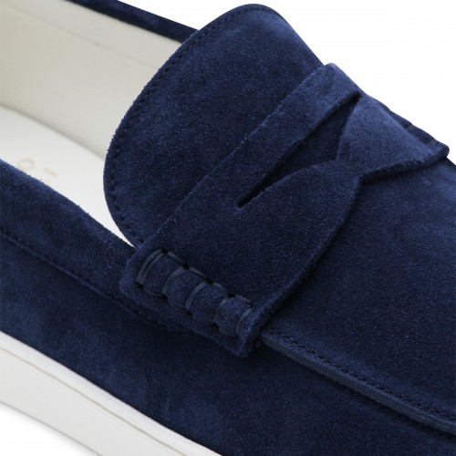 NAVY SUEDE LOAFERS