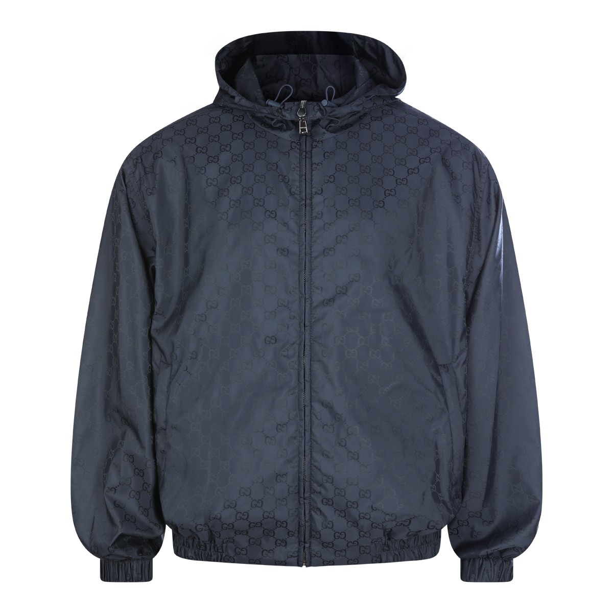 NAVY NYLON CASUAL JACKET