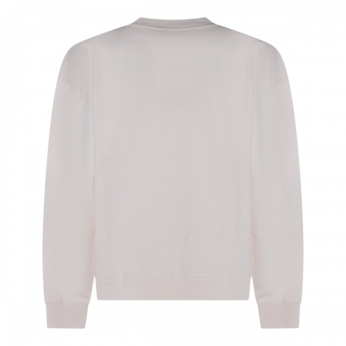 WHITE COTTON LOGO SWEATSHIRT 2