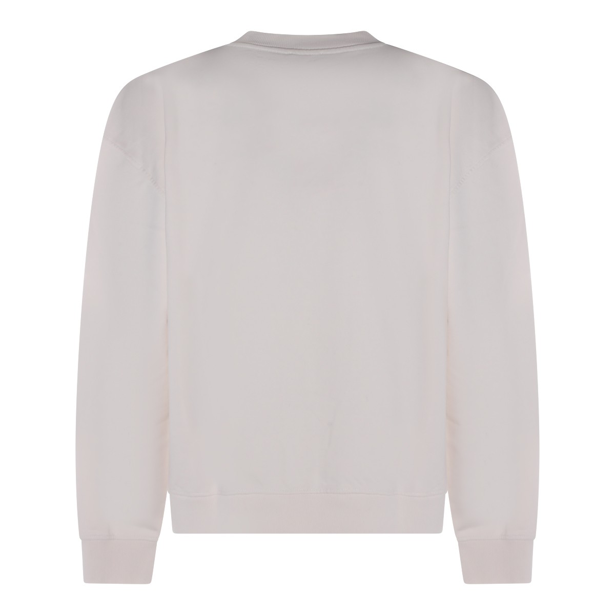 WHITE COTTON LOGO SWEATSHIRT