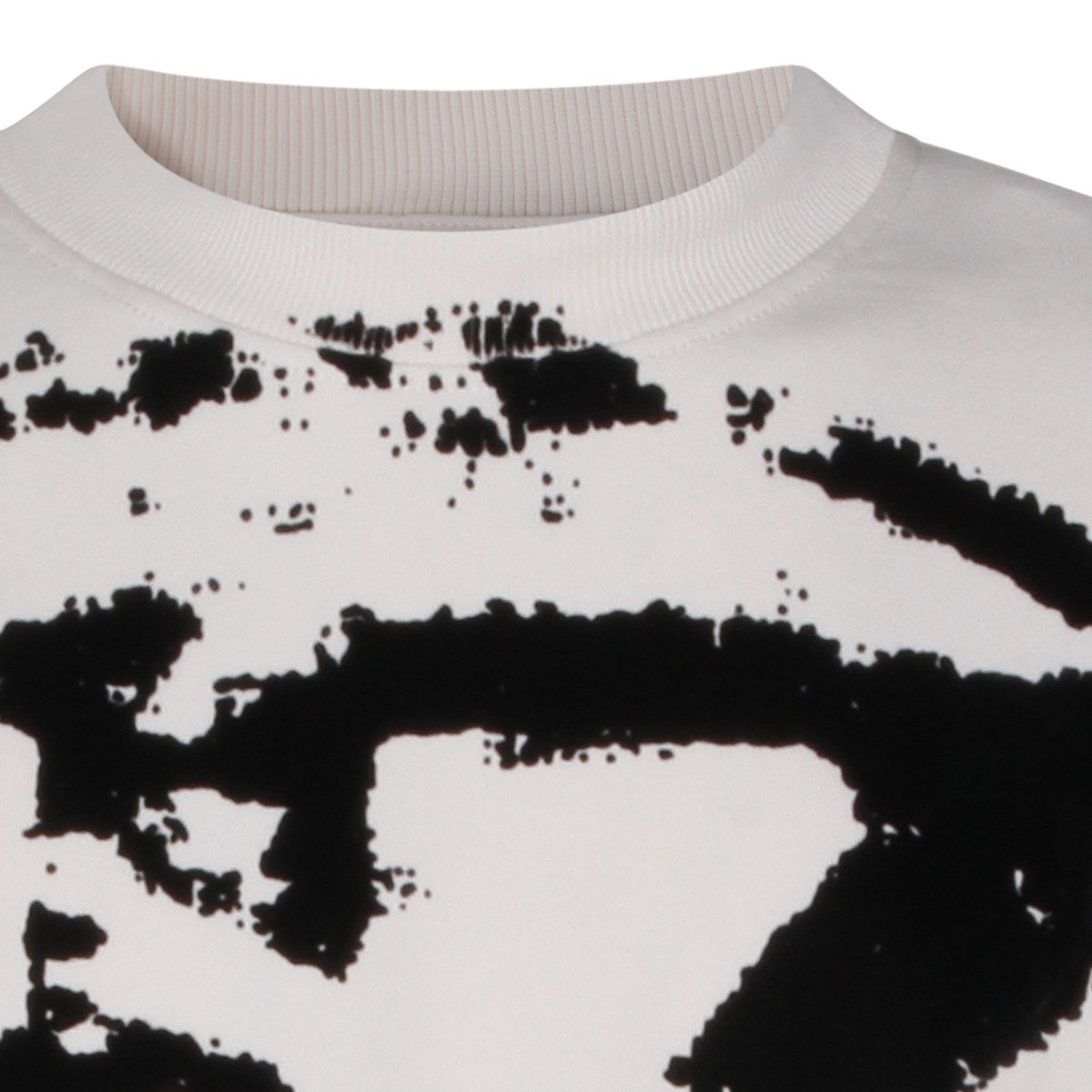 WHITE COTTON LOGO SWEATSHIRT