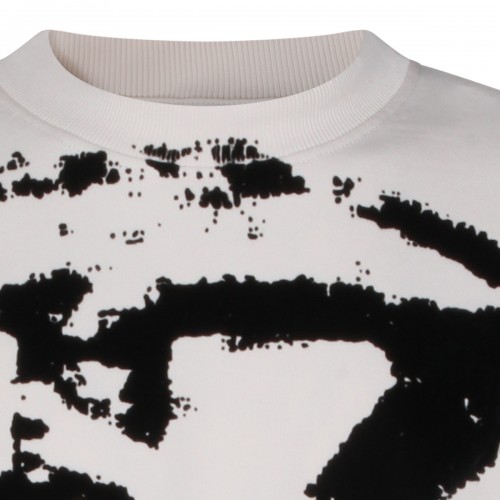 WHITE COTTON LOGO SWEATSHIRT