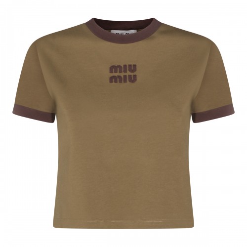 GREEN COTTON T-SHIRT