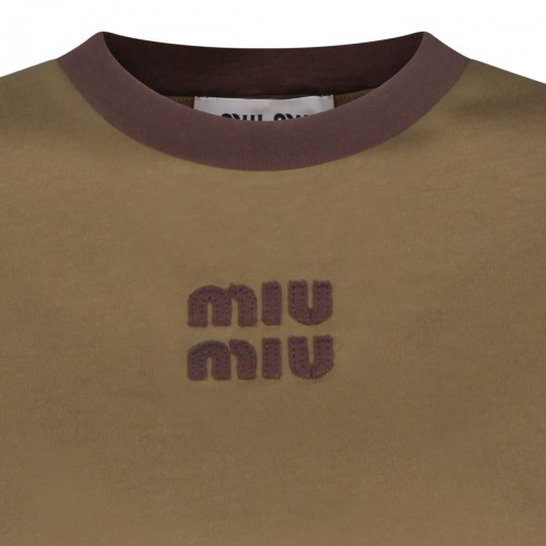 GREEN COTTON T-SHIRT