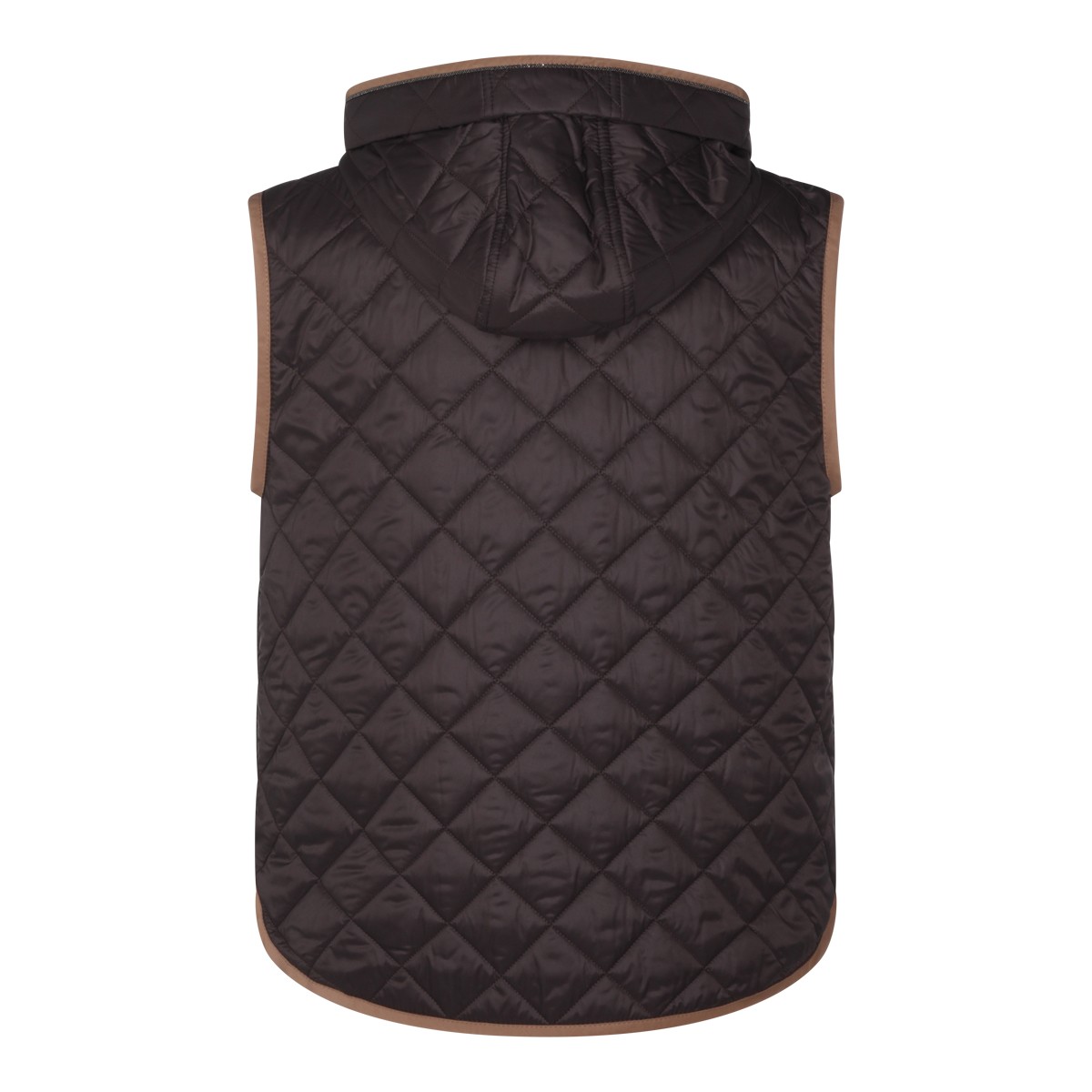 BLACK NYLON DOWN VEST JACKET