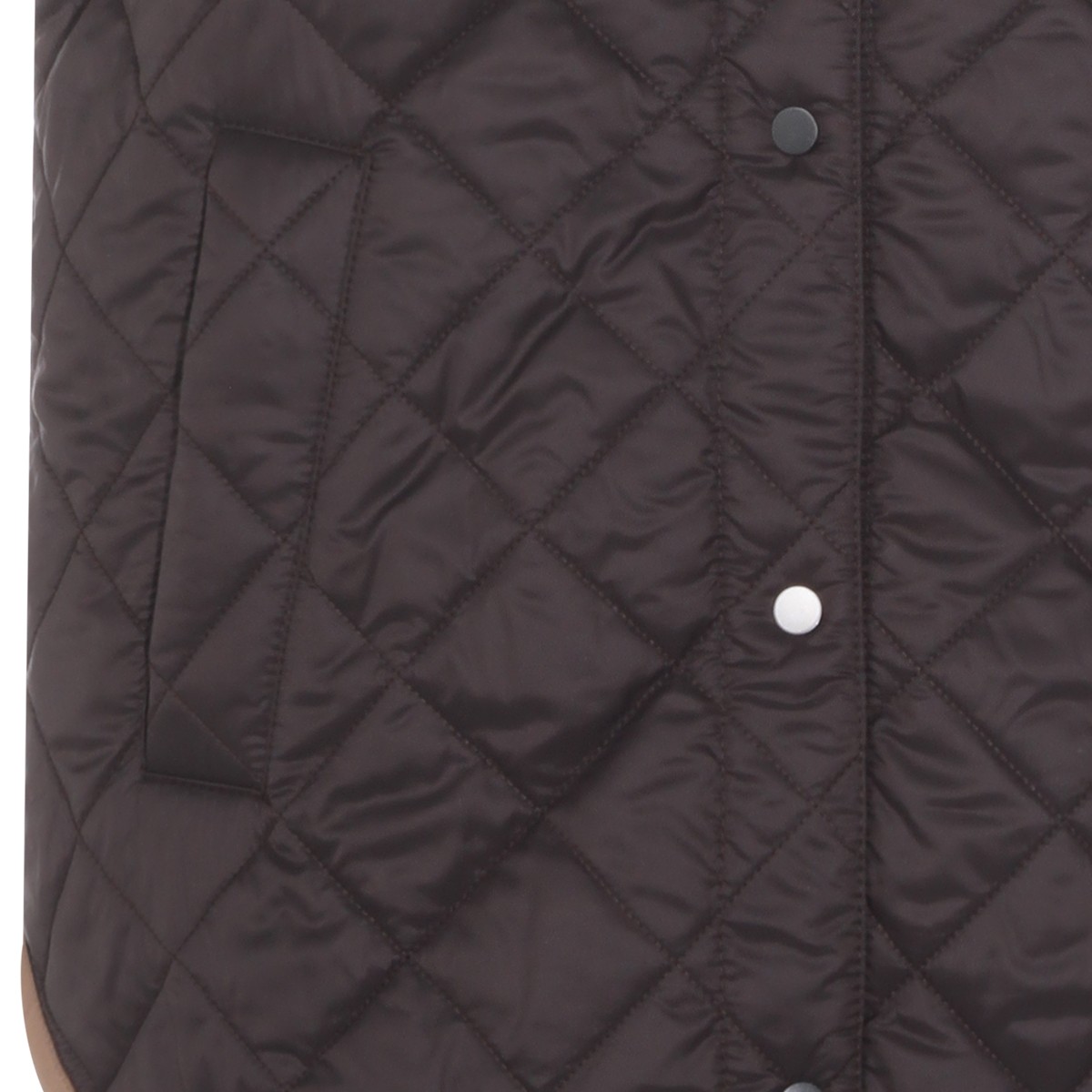 BLACK NYLON DOWN VEST JACKET