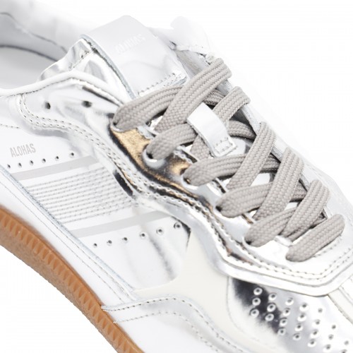 SILVER LEATHER SNEAKERS