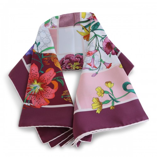 MAUVE PINK SILK SCARF