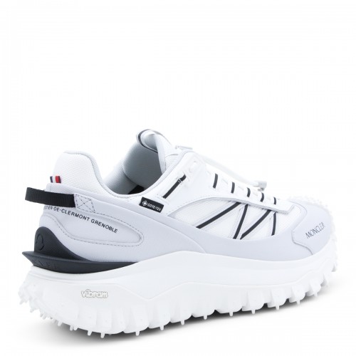 WHITE AND GREY LEATHER SNEAKERS