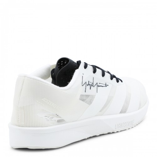 WHITE AND BLACK LEATHER ADIZERO RC6 SNEAKERS