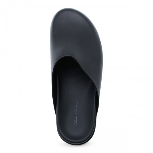 BLACK LEATHER SANDALS