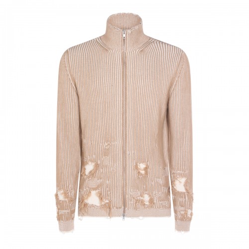 CAMEL CHALK COTTON SWEATER