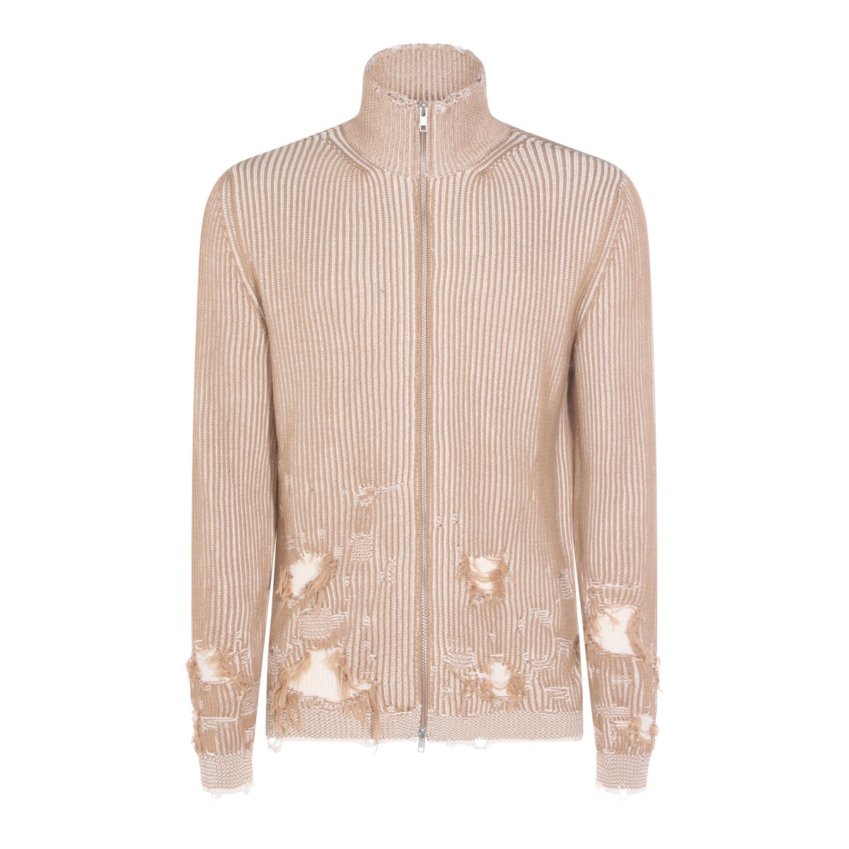 CAMEL CHALK COTTON SWEATER