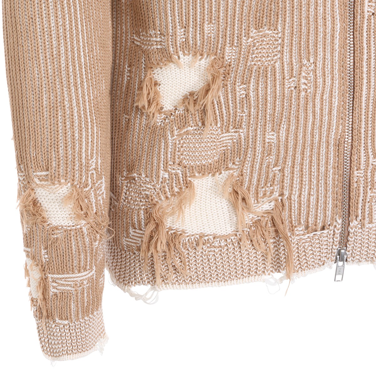 CAMEL CHALK COTTON SWEATER