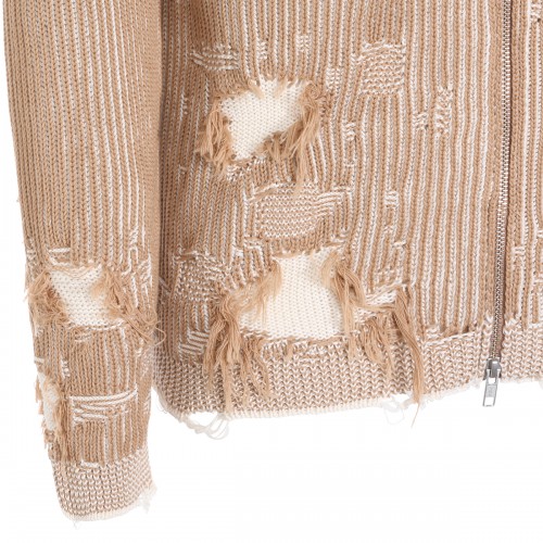 CAMEL CHALK COTTON SWEATER