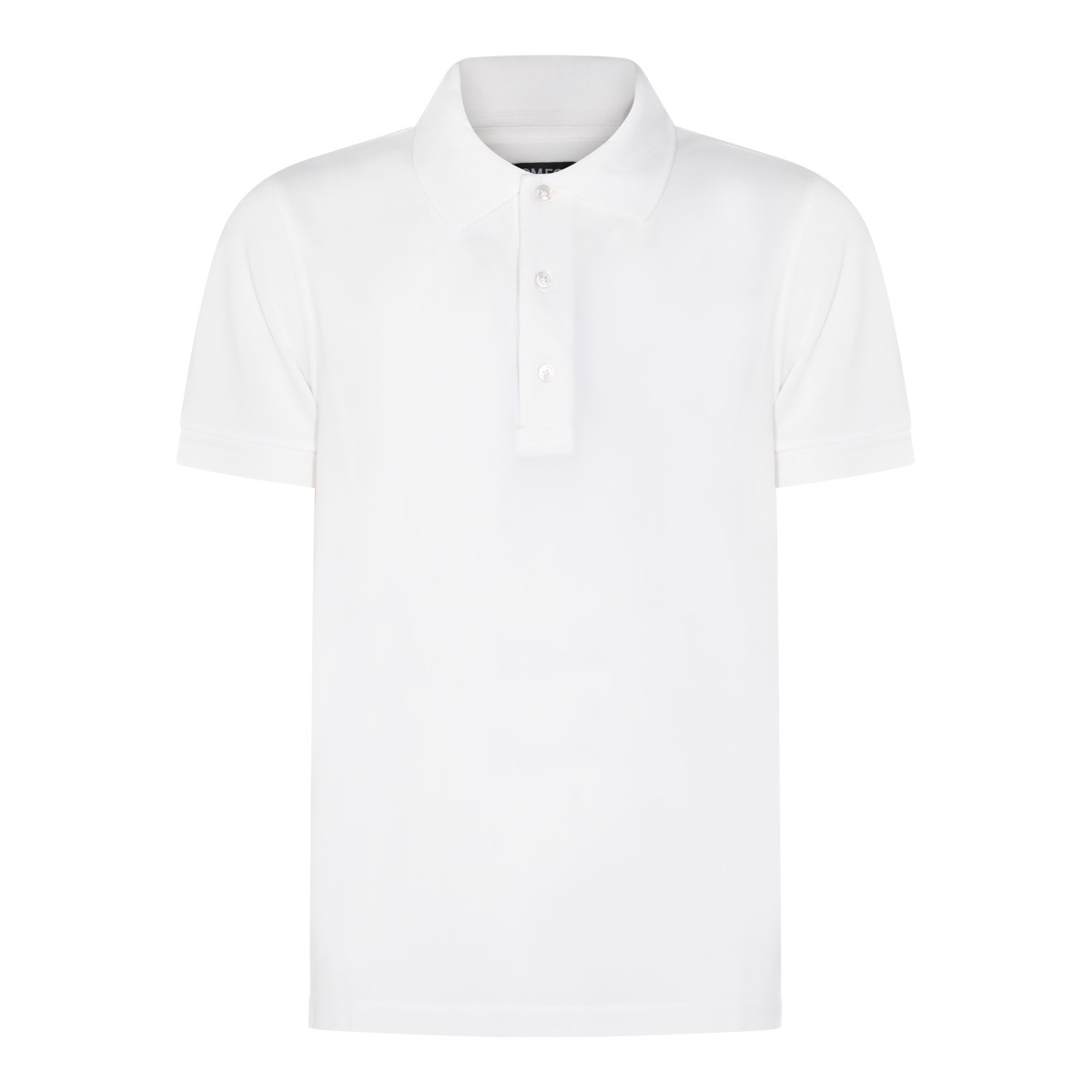 WHITE COTTON POLO SHIRT